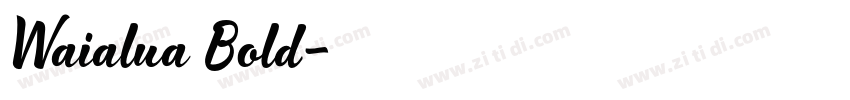 Waialua Bold字体转换